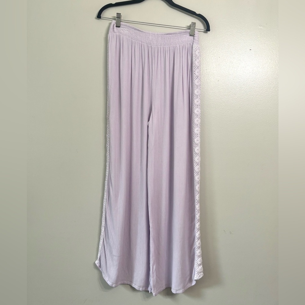 Kiwi & Punch Wide Leg Purple Pants Embroidered - Picture 4 of 8